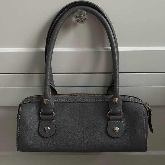 Kate Spade Grey Leather Barrel Handbag - Picture 4 of 12